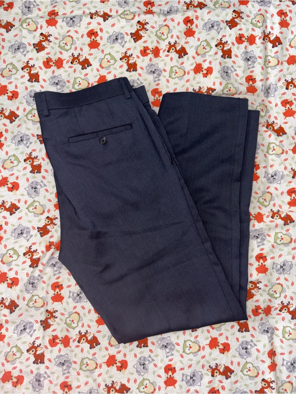 Michael Kors Charcoal Gray Dress Pants with Blue Trim